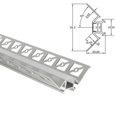 Le diffuseur de guide optique de LED couvrent les extrusions en aluminium générales anodisées de cadre