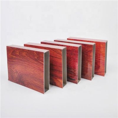 Grain en bois 9 pouces de profils expulsés en aluminium rectangulaires généraux