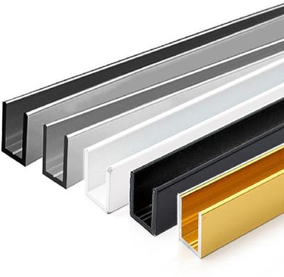 Profils en aluminium standard en U d'extrusion