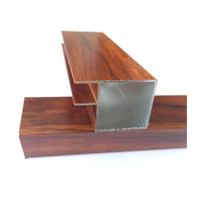 Profil en aluminium de meubles en bois de grain de porte moderne du buffet T6