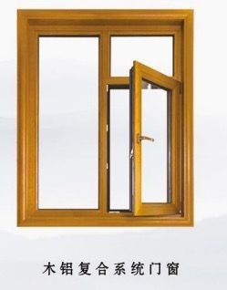 coupure thermique de la couleur 3D en bois glissant la porte et la fenêtre d'alliage d'aluminium